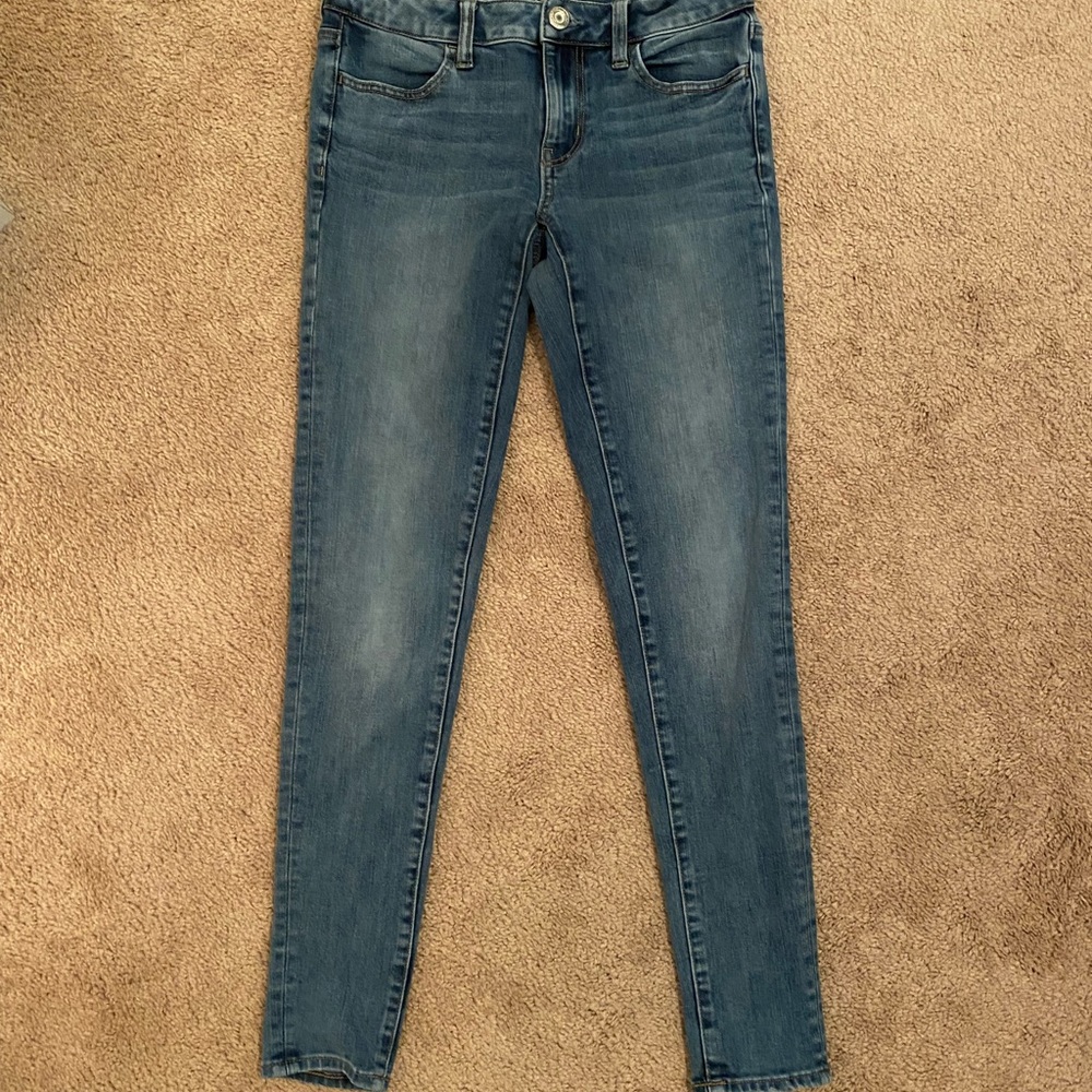 AE Stretch X4 Skinny Jeans Size 4 Long